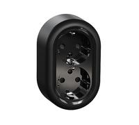Schneider Electric Elso Schuko Socket, 2-Way, Touch Protection, Surface-Mounted, 16 A - 250 V AC, Renova, Black, Round, Item Number WDE015996