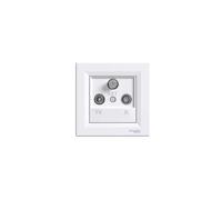 Schneider Electric eph3500221 Toma tv-r-sat Intermediate, White