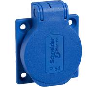 Schneider Electric flush-mount Socket IP54/IK08 blue 1pc PKS52B