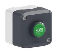 Schneider Electric - Harmony XALD Control Station, Plastic, Dark Grey Lid, 1 Green Flush Push Button Ø22, Spring Return, Marked Start, 1 NO, XALD103