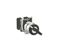 Schneider Electric Harmony XB4 - Key Selector Switch, Metal, 2 Positions, Ronis 455 Keylock, Stays Put, 1NO, 22 mm Mount, XB4BG21, Black