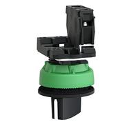 Schneider Electric - Harmony XB5 Antimicrobial Selector Switch, Flush Mounted, Plastic, Ø30, 2 Positions, Stay Put, 1 NO, XB5FD21, Black