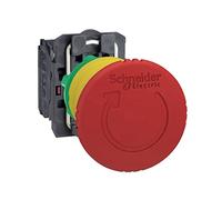 Schneider Electric XB5AS8445, PB Emergency Stop 40mm Trigact Turn Rel 1NO1NC