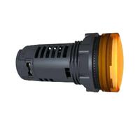 Schneider Electric Harmony XB5 - Monolithic Pilot Indicator Light, Plastic, Plain Lens, Integral LED, Industrial Control, 22 mm Mount, 230…240 V AC, XB5EVM5, Orange