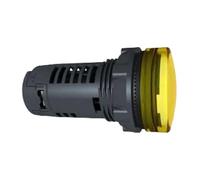 Schneider Electric Harmony XB5 - Monolithic Pilot Indicator Light, Plastic, Plain Lens, Integral LED, Industrial Control, 22 mm Mount, 230…240 V AC, XB5EVM8, Yellow