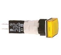 Schneider Electric - Harmony XB6 Complete Pilot Light, Plastic, 16mm, Integral LED, 12-24V, XB6DV5BB, Rectangular Yellow