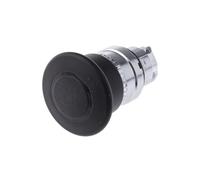 Schneider Electric, Harmony, ZB4BT2, Black Ø40 mushroom pushbutton head Ø22 latching push-pull