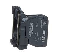 Schneider Electric, Harmony, ZB5AZ101, Single contact block with body/fixing collar, plastic, screw clamp terminal,1 NO