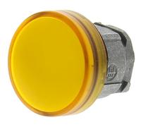 Schneider Electric Head for pilot light, Harmony XB4, metal, orange, 22 mm, universal LED, plain lens