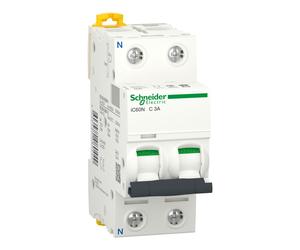 Schneider Electric IC60N 3A C-Curve MCB Single Pole Plus Neutral - A9F74603