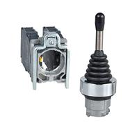 Schneider Electric, joystick controller, Harmony XB4, metal, 22 mm, 4 directions, spring return, 1NO per direction