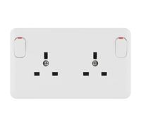 Schneider Electric Lisse 13A 1- 2 Gang Converter with Outboard Rockers, 2 Gangs