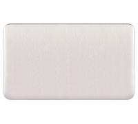 Schneider Electric Lisse Screwless Deco - Double Blank Plate, GGBL8020SS, Stainless Steel
