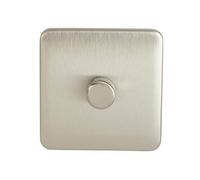 Schneider Electric Lisse Screwless Deco GGBL6012LMSSS LED Universal Dimmer 1 Gang 2 way 100W SS display pack