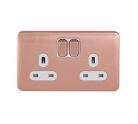 Schneider Electric - Lisse Screwless Deco (LSD) ideally suited for new construction and refurbishment projects requiring a smooth modern plate profile. - Wiring Devices Light Copper - GGBL3020DWLCS