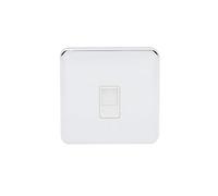 Schneider Electric Lisse Screwless Deco - Single Data Socket, CAT5E, RJ45, GGBL7071C5WPCS, Polished Chrome with White Insert