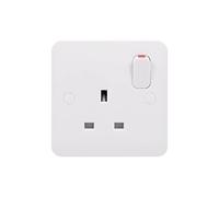 Schneider Electric - Lisse White Moulde, Switched Single Power Socket, 13A, Single Pole, GGBL3010S, White