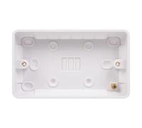 Schneider Electric Lisse White Moulded - Double Surface Pattress Box, 25 mm Deep, GGBL9225S, White