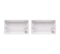 Schneider Electric Lisse White Moulded - Double Surface Pattress Box, 25 mm Deep, GGBL9225S, White (Pack of 2)