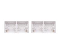 Schneider Electric Lisse White Moulded - Dual Surface Pattress Box, 25 mm Deep, GGBL9D25S, White (Pack of 2)