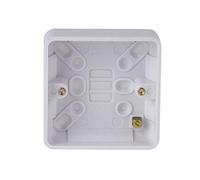 Schneider Electric Lisse White Moulded - Single 1 Gang Surface Pattress Box, 25mm Deep, GGBL9125, White, Pack of 10