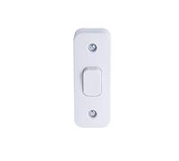 Schneider Electric GGBL1012116AS Lisse White Moulded 10AX 1G 2-Way Architrave Switch & 1G 16mm Surface Pattress