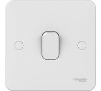 Schneider Electric Lisse White Moulded - Single 2 Way Plate Switch, 10AX, GGBL1012, White, Pack of 10