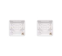 Schneider Electric Lisse White Moulded - Single Surface Pattress Box, 16 mm Deep, GGBL9116S, White (Pack of 2)