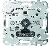 Schneider Electric MEG5134-0000, Universal Rotary Dimmer Flush-Mounted Dimmer Switch for Dimmable LED Lamps, Incandescent Bulbs, Halogen Bulbs, 4-400 W, Phase Control, Aluminium