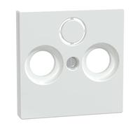Schneider Electric Merten central plate for antenna sockets, system M, active white glossy, item number 296725, 1 piece