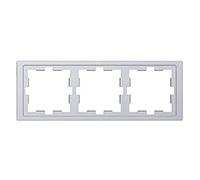 Schneider Electric Merten D-Life Frame for Sockets and Switches, 3-Way, System Design, Stainless Steel, Item Number MEG4030-6535