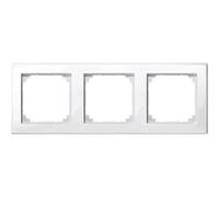 Schneider Electric Merten M Smart Frame for Sockets and Switches, 3-Way, IP20, Polar White, Glossy, Item Number 478319, Pack of 1