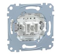 Schneider Electric Merten MEG3116-0000 Off Switch and Toggle Switch Insert 10 A AC 250 V Plug-in Terminals Flush-Mounted for Installation of Switches and Sockets LED Lighting Modules