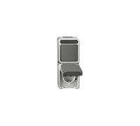 Schneider Electric Merten MEG3494-8029 Surface-Mounted Schuko Socket Combination with Toggle Switch, Protective Contact Socket with Hinged Lid for Wet Rooms, IP44, Aquastar