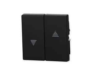 Schneider Electric Merten MEG3855-0403 Rocker Switch for Roller Shutter Switch and Button, Made of Recycled Material, Matte Black, System M