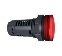 Schneider Electric Monolithic pilot light, Harmony XB5, grey plastic, red, 22mm, universal LED, plain lens, 230…240V AC