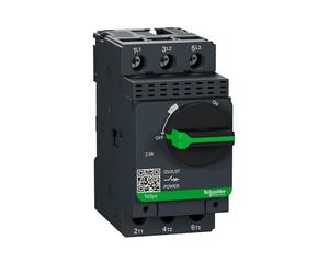 Schneider Electric Motor circuit breaker, TeSys GV2, 3P, 2.5 A, magnetic, rotary handle, screw clamp terminals