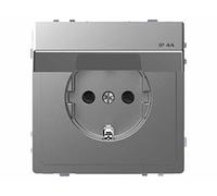 Schneider Electric mtn2314 - 6036 Socket Shuko Complete with Mechanism 16 A, IP44, D-Life Series for Recessed Installation, Aluminium