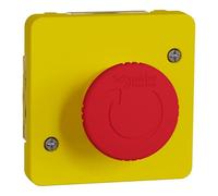 Schneider Electric MUR35053 Mureva STYL Mureva STYL 1/4 Turn Emergency Stop IP55 IK08 Yellow Stop URG 1 4 Compo