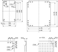 Schneider Electric nsymf86 Mounting Plate microperforada to 800 x an 600 with Holes Diameter 3.6 mm Step 12.5 mm