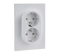Schneider Electric Odace, Base s521087 Double SCHUKO, 16 A with Safety