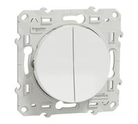 Schneider Electric Odace SC5S52A214 Double On-Off / 2-Way Switch 230 V White