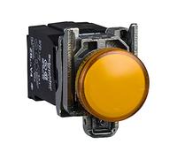 Schneider Electric orange complete pilot light Ø22 plain lens with BA9s bulb 110...120V