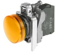 Schneider Electric orange complete pilot light Ø22 plain lens with BA9s bulb 250V