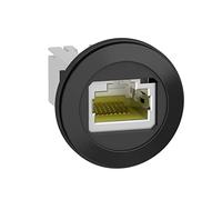 Schneider Electric Panel mounted RJ45 port, plastic, Ø22, for ethernet interface, RJ45 jack