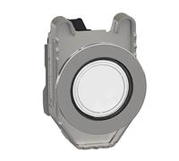 Schneider Electric Pilot light, Harmony XB4,metal, white flush mounted, 30mm, universal LED, plain lens, 110…120V AC