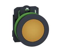 Schneider Electric Pilot light, Harmony XB5, grey plastic, orange flush mounted, 30mm, universal LED, 230...240V AC