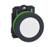 Schneider Electric Pilot light, Harmony XB5, grey plastic, white flush mounted, 30mm, universal LED, 230...240V AC