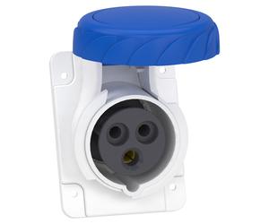 Schneider Electric PratiKa IP67 16A Angled Panel Socket - PKF16F723