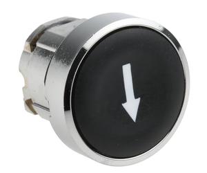 Schneider Electric Push button head, Harmony XB4, metal, flush, white, 22 mm, spring return, marked UP ARROW